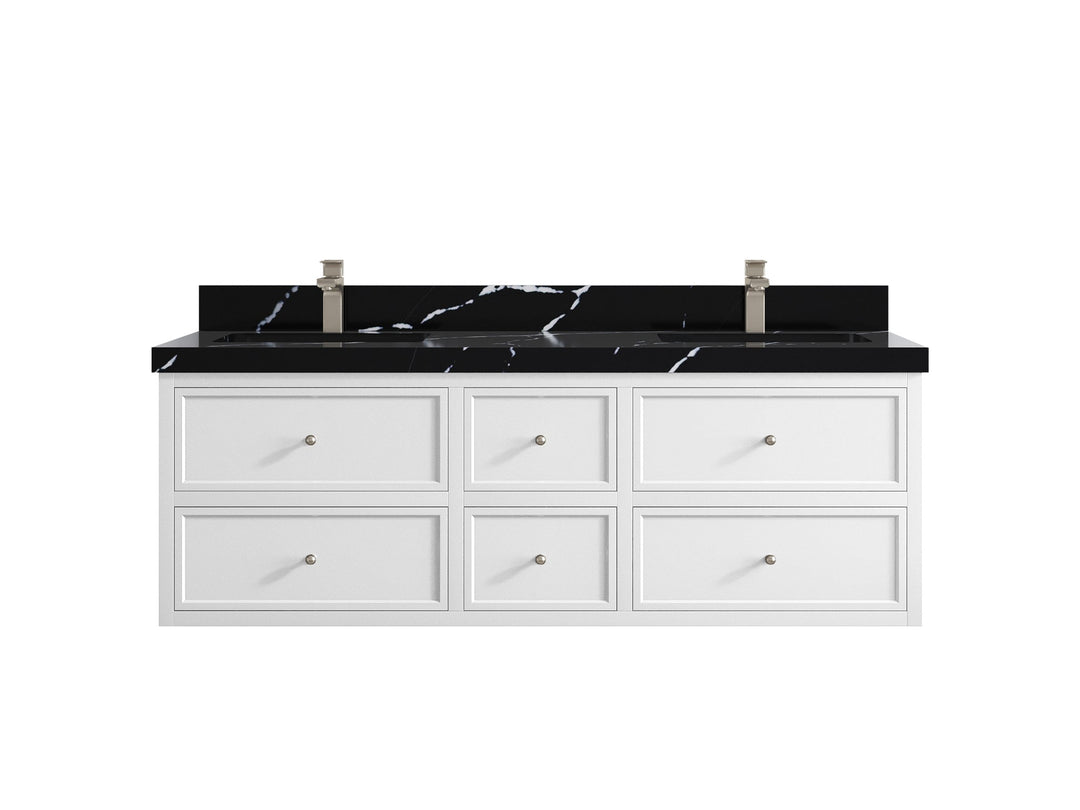 Roswell Floating 60 in. W x 22 in. D Double Sink Bathroom Vanity - Willow Bath and Vanity
