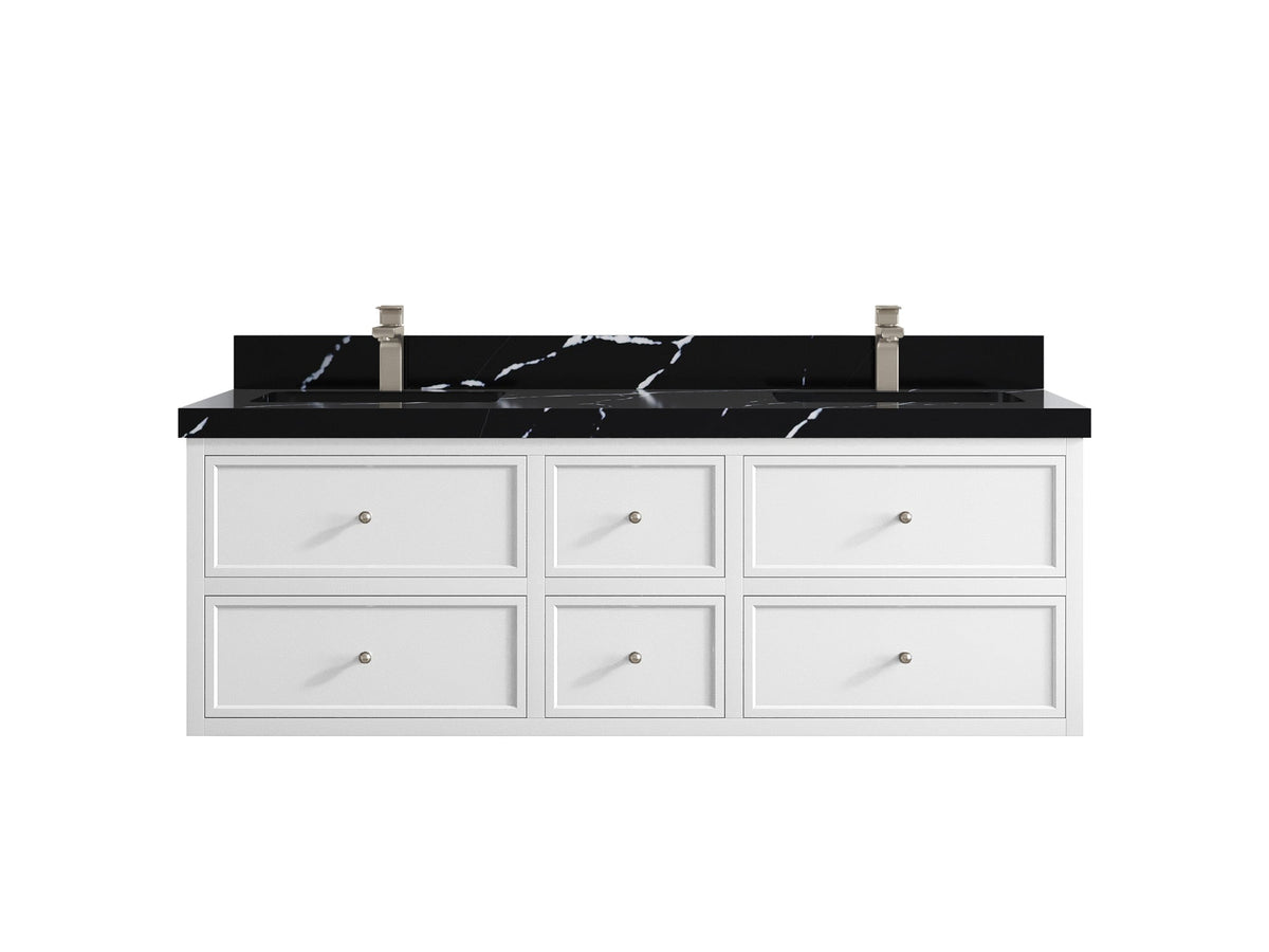 Roswell Floating 60 in. W x 22 in. D Double Sink Bathroom Vanity - Willow Bath and Vanity