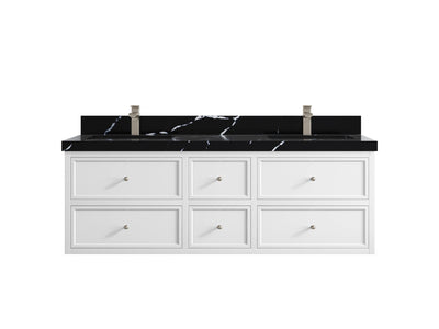 Roswell Floating 60 in. W x 22 in. D Double Sink Bathroom Vanity - Willow Bath and Vanity