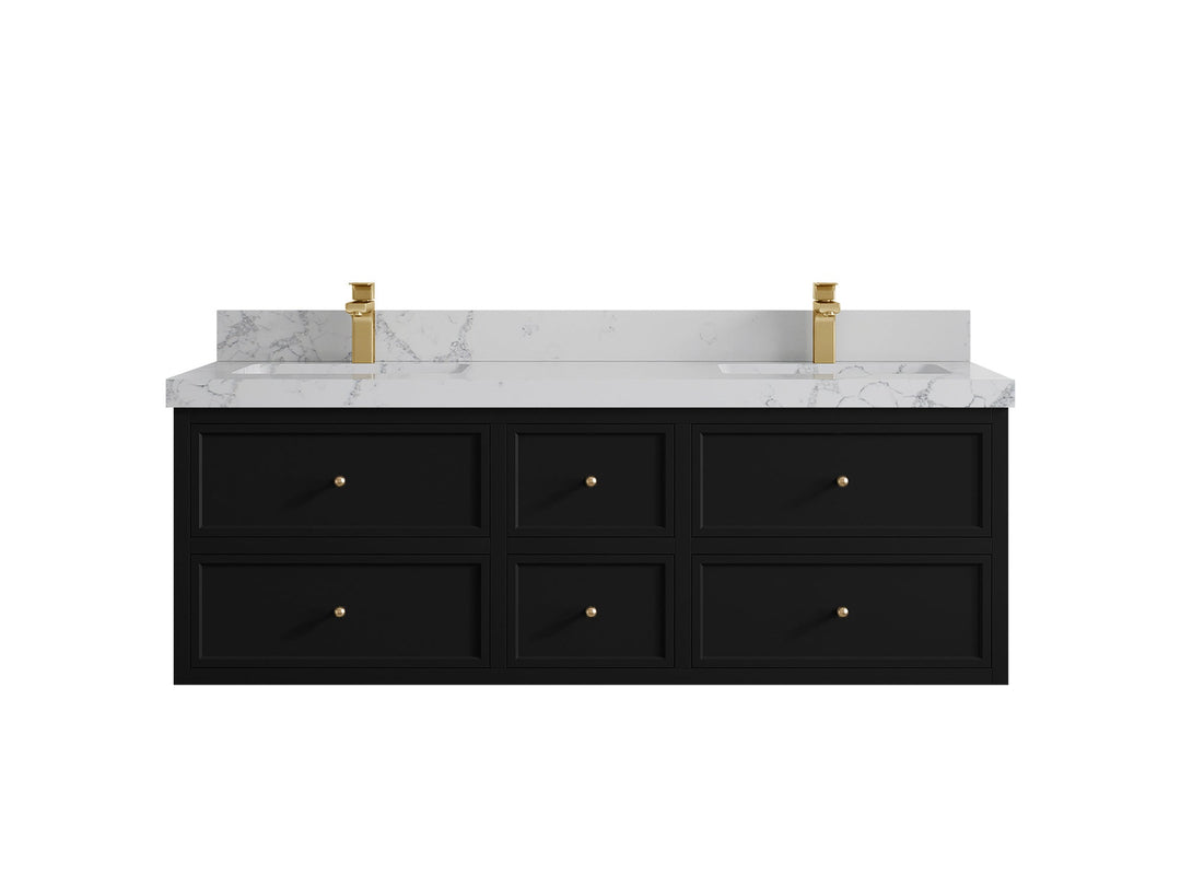Roswell Floating 60 in. W x 22 in. D Double Sink Bathroom Vanity - Willow Bath and Vanity