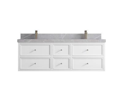 Roswell Floating 60 in. W x 22 in. D Double Sink Bathroom Vanity - Willow Bath and Vanity