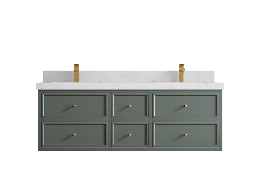 Roswell Floating 60 in. W x 22 in. D Double Sink Bathroom Vanity - Willow Bath and Vanity
