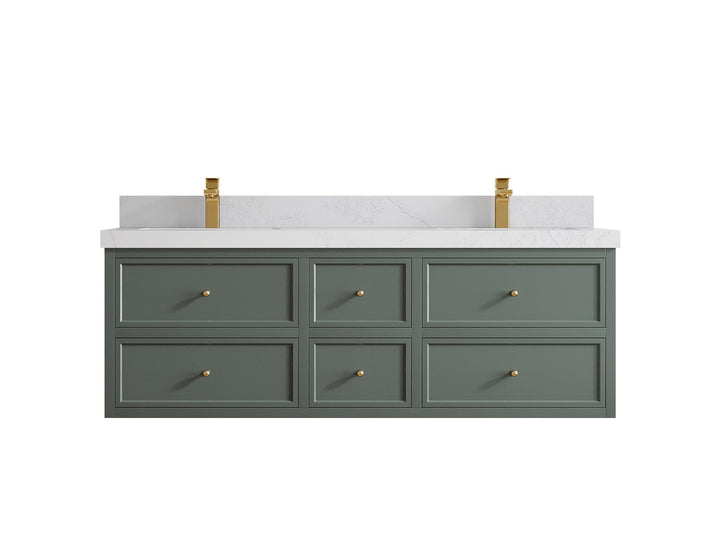 Roswell Floating 60 in. W x 22 in. D Double Sink Bathroom Vanity - photo 1