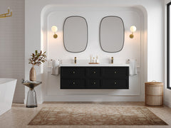 Roswell Floating 60 in. W x 22 in. D Double Sink Bathroom Vanity - photo 3
