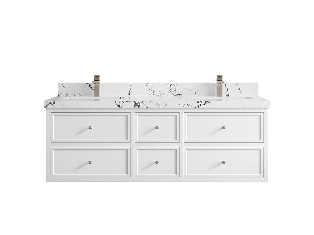 Roswell Floating 60 in. W x 22 in. D Double Sink Bathroom Vanity - Willow Bath and Vanity