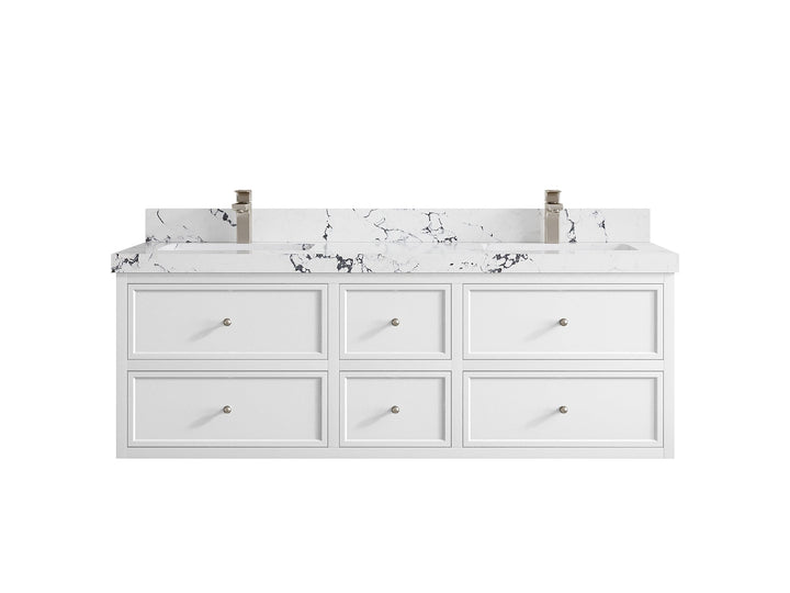 Roswell Floating 60 in. W x 22 in. D Double Sink Bathroom Vanity - photo 41