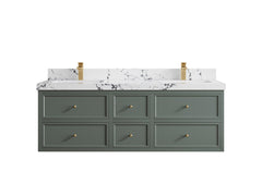 Roswell Floating 60 in. W x 22 in. D Double Sink Bathroom Vanity - photo 39