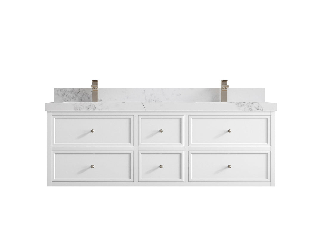 Roswell Floating 60 in. W x 22 in. D Double Sink Bathroom Vanity - Willow Bath and Vanity