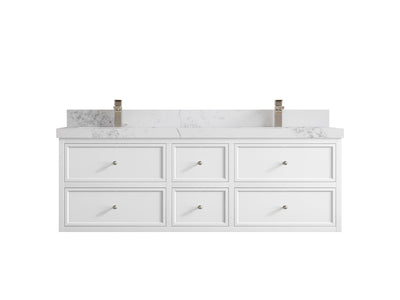 Roswell Floating 60 in. W x 22 in. D Double Sink Bathroom Vanity - Willow Bath and Vanity