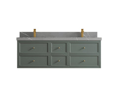 Roswell Floating 60 in. W x 22 in. D Double Sink Bathroom Vanity - photo 33