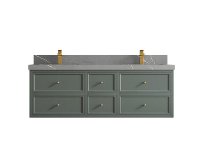 Roswell Floating 60 in. W x 22 in. D Double Sink Bathroom Vanity - Willow Bath and Vanity