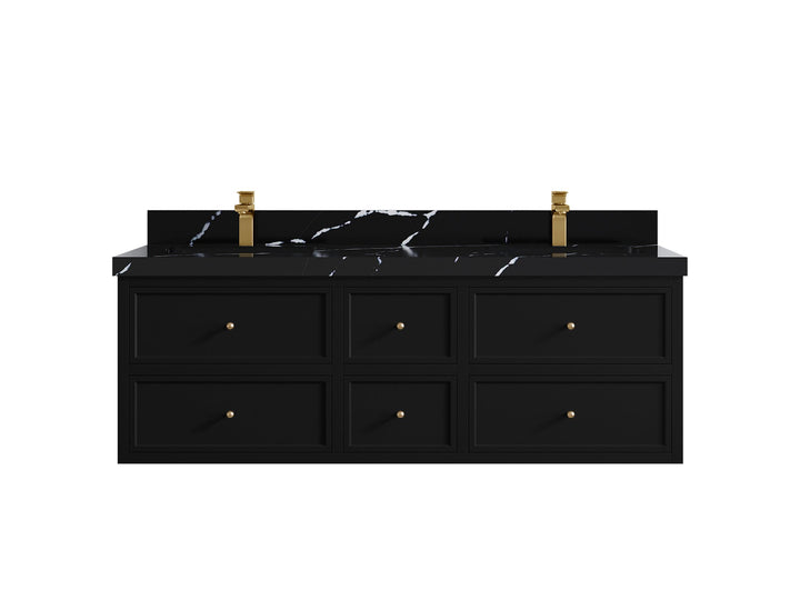 Roswell Floating 60 in. W x 22 in. D Double Sink Bathroom Vanity - photo 9