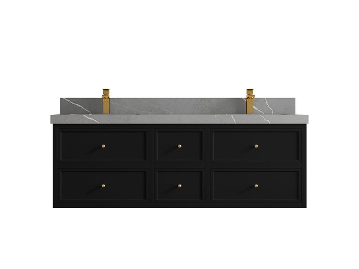 Roswell Floating 60 in. W x 22 in. D Double Sink Bathroom Vanity - photo 35