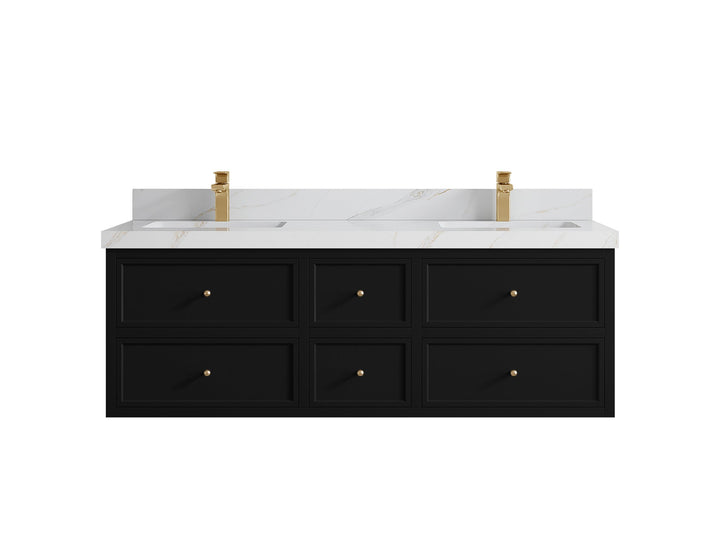 Roswell Floating 60 in. W x 22 in. D Double Sink Bathroom Vanity - photo 23
