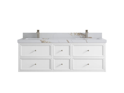 Roswell Floating 60 in. W x 22 in. D Double Sink Bathroom Vanity - Willow Bath and Vanity