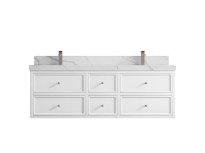 Roswell Floating 60 in. W x 22 in. D Double Sink Bathroom Vanity - Willow Bath and Vanity