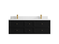 Roswell Floating 60 in. W x 22 in. D Double Sink Bathroom Vanity - photo 29
