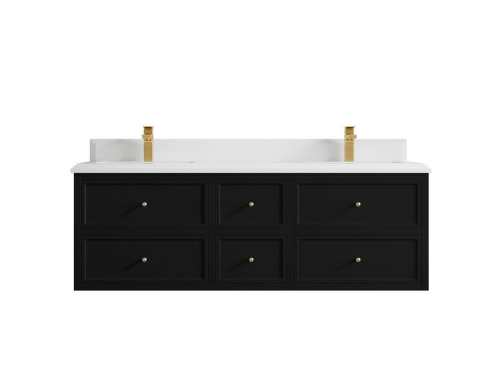 Roswell Floating 60 in. W x 22 in. D Double Sink Bathroom Vanity - photo 29