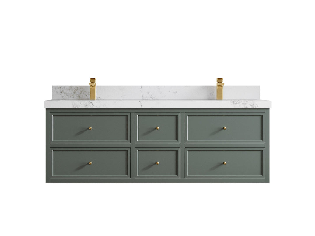 Roswell Floating 60 in. W x 22 in. D Double Sink Bathroom Vanity - Willow Bath and Vanity