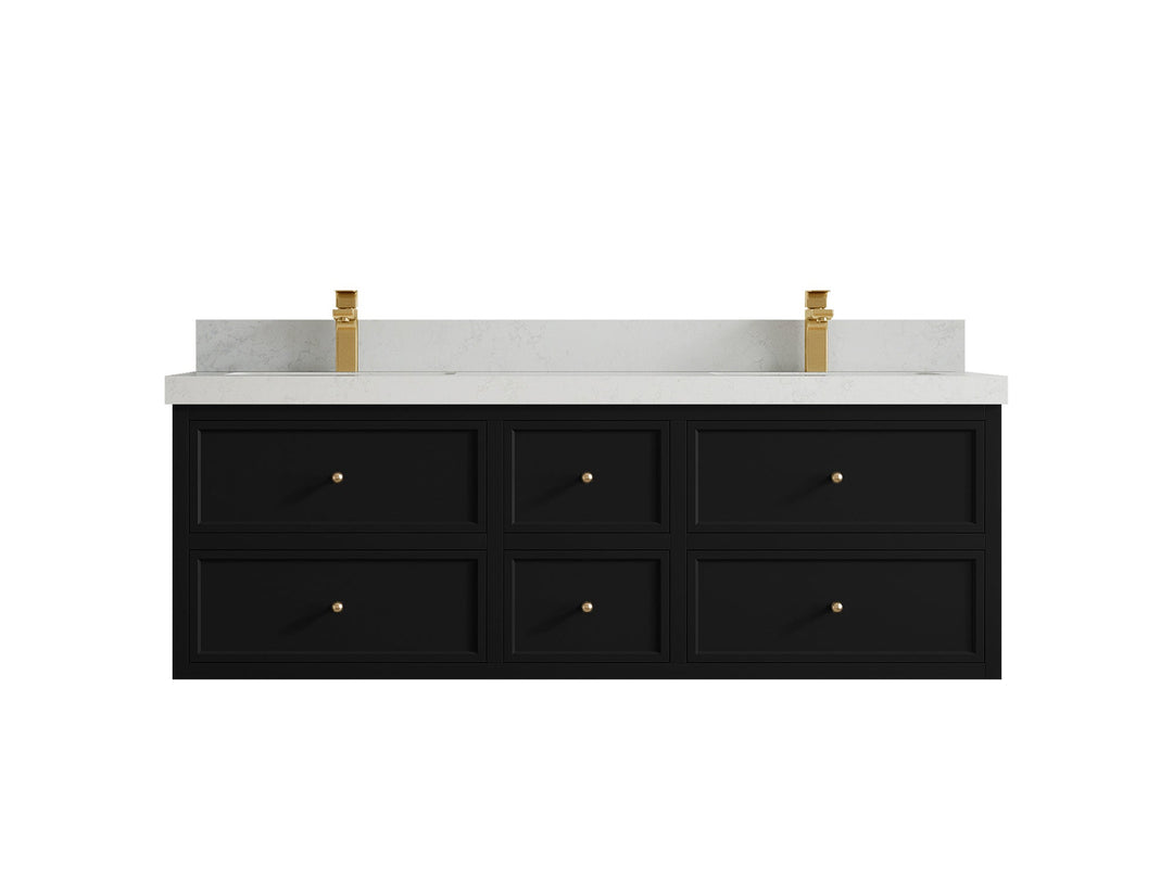 Roswell Floating 60 in. W x 22 in. D Double Sink Bathroom Vanity - Willow Bath and Vanity