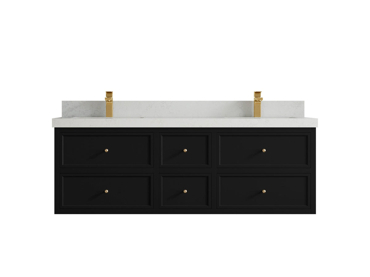 Roswell Floating 60 in. W x 22 in. D Double Sink Bathroom Vanity - Willow Bath and Vanity