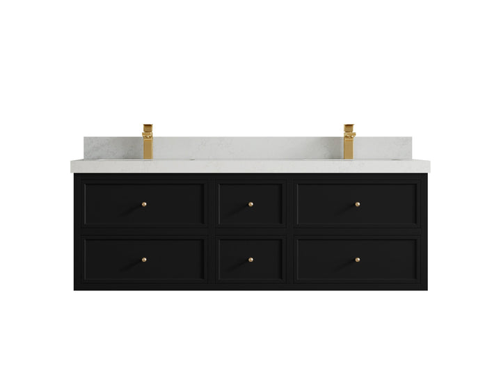 Roswell Floating 60 in. W x 22 in. D Double Sink Bathroom Vanity - photo 13