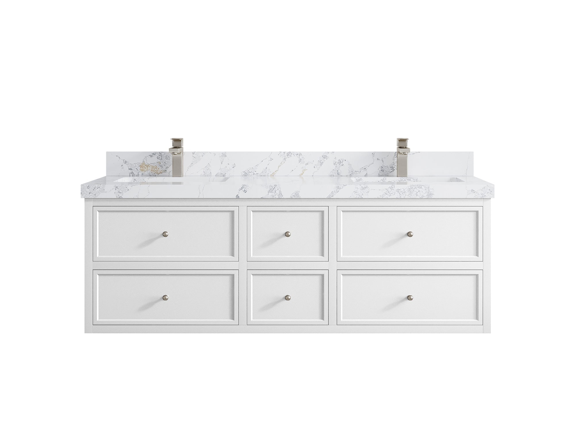 Roswell Floating 60 in. W x 22 in. D Double Sink Bathroom Vanity - Willow Bath and Vanity