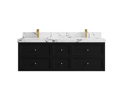 Roswell Floating 60 in. W x 22 in. D Double Sink Bathroom Vanity - photo 41