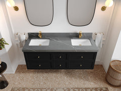 Roswell Floating 60 in. W x 22 in. D Double Sink Bathroom Vanity - photo 34