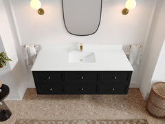 Roswell Floating 60 in. W x 22 in. D Single Sink Bathroom Vanity - photo 28
