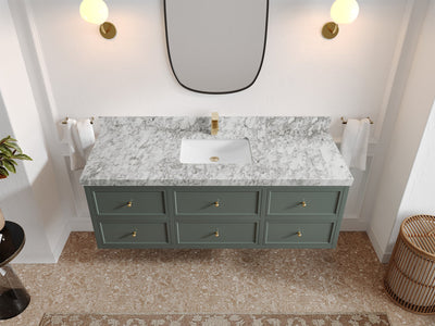 Roswell Floating 60 in. W x 22 in. D Single Sink Bathroom Vanity - Willow Bath and Vanity