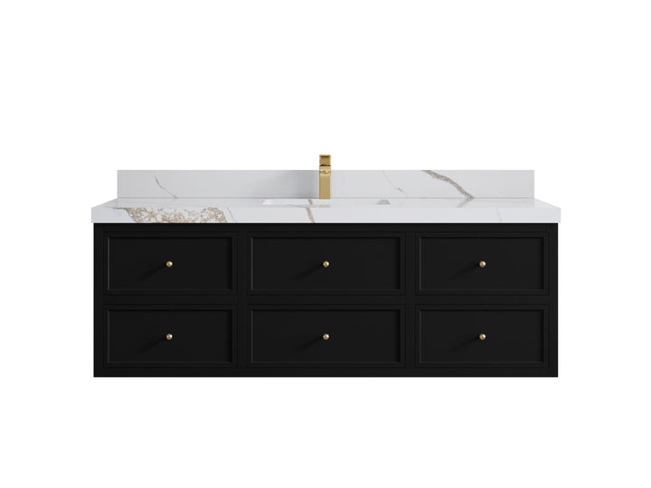 Roswell Floating 60 in. W x 22 in. D Single Sink Bathroom Vanity - photo 15