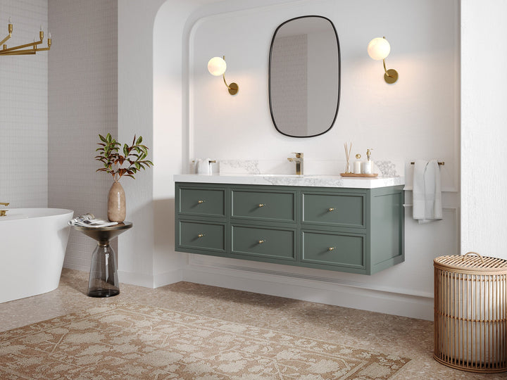 Roswell Floating 60 in. W x 22 in. D Single Sink Bathroom Vanity - photo 2
