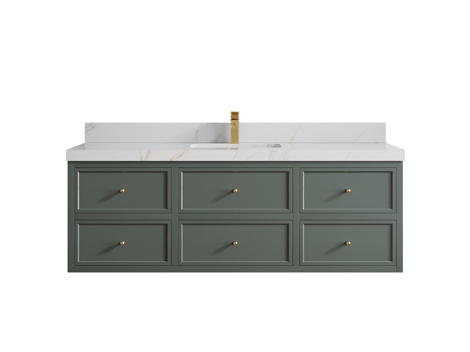 Roswell Floating 60 in. W x 22 in. D Single Sink Bathroom Vanity - Willow Bath and Vanity
