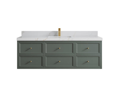 Roswell Floating 60 in. W x 22 in. D Single Sink Bathroom Vanity - Willow Bath and Vanity