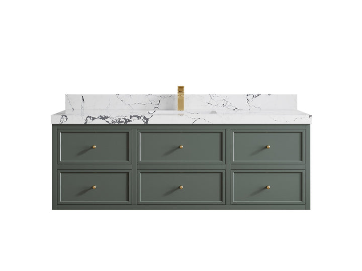 Roswell Floating 60 in. W x 22 in. D Single Sink Bathroom Vanity - photo 39