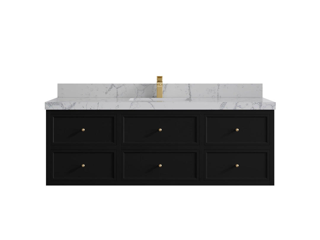 Roswell Floating 60 in. W x 22 in. D Single Sink Bathroom Vanity - Willow Bath and Vanity