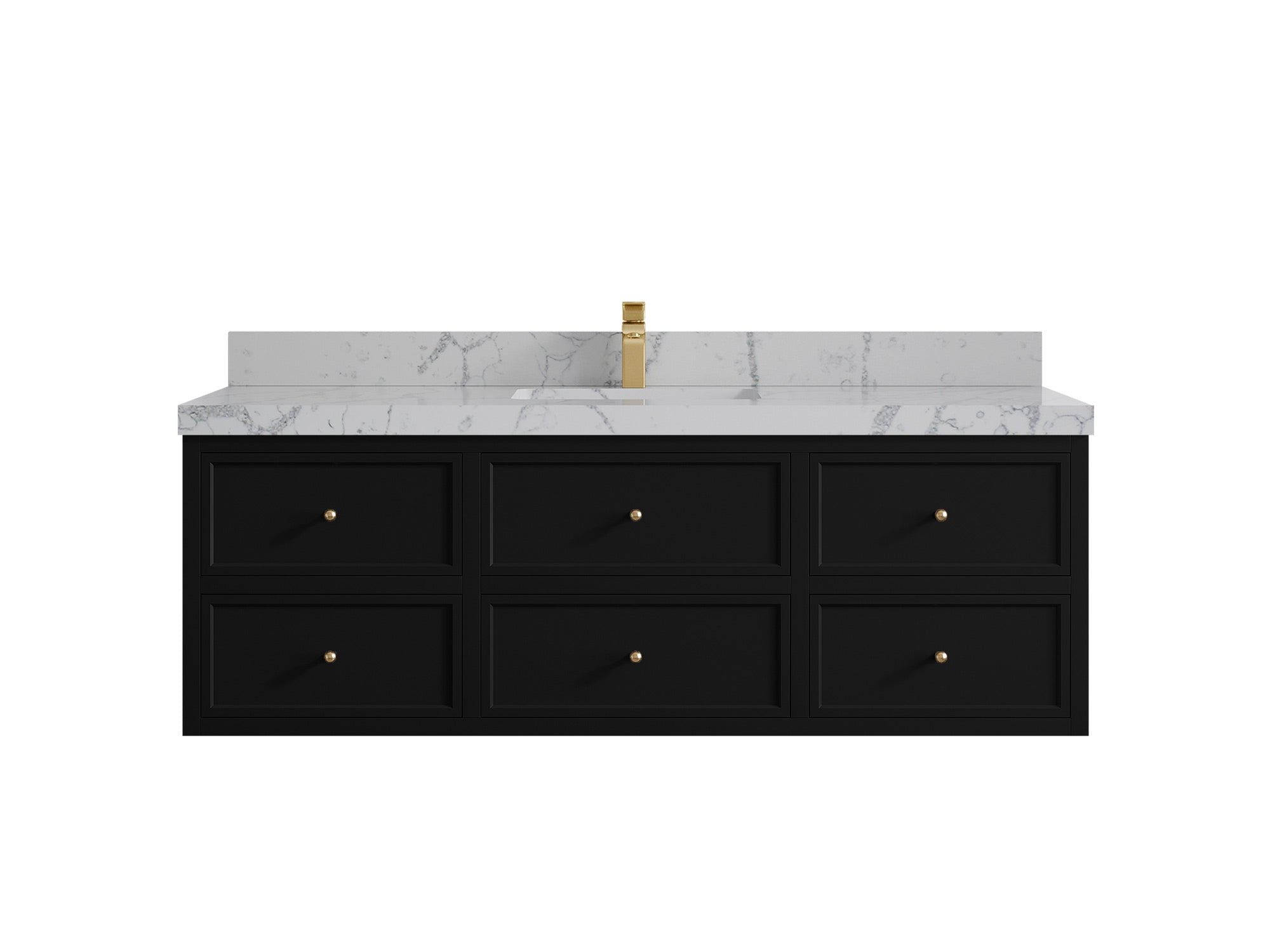 Roswell Floating 60 in. W x 22 in. D Single Sink Bathroom Vanity - Willow Bath and Vanity
