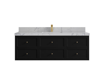 Roswell Floating 60 in. W x 22 in. D Single Sink Bathroom Vanity - Willow Bath and Vanity