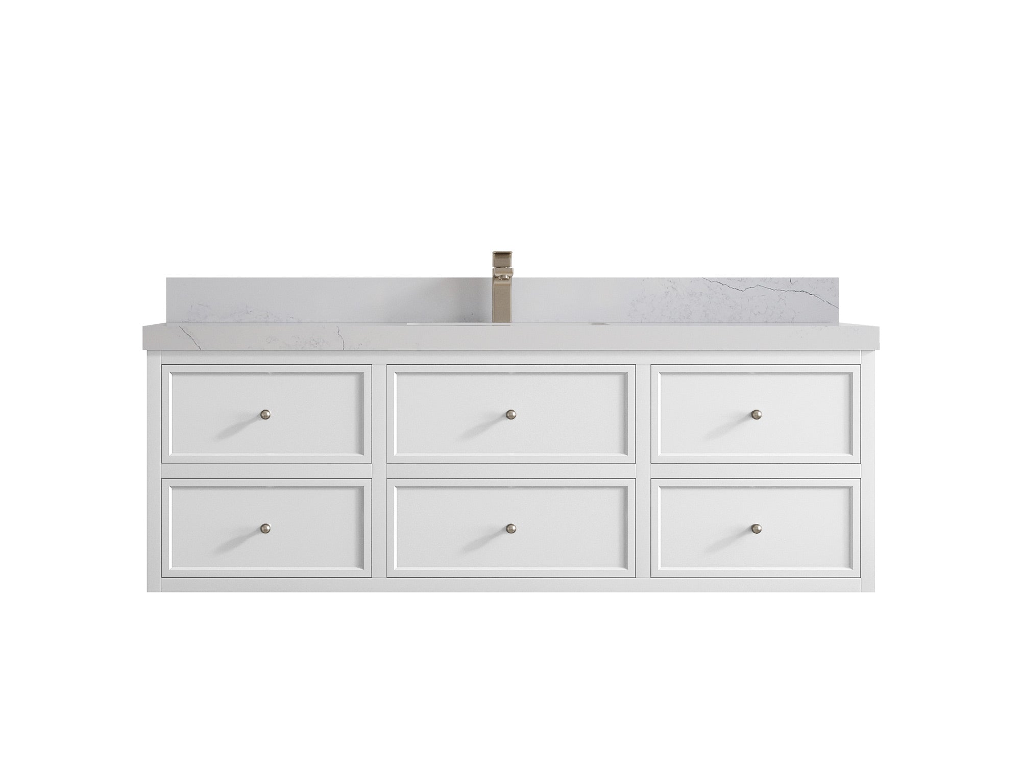 Roswell Floating 60 in. W x 22 in. D Single Sink Bathroom Vanity - Willow Bath and Vanity