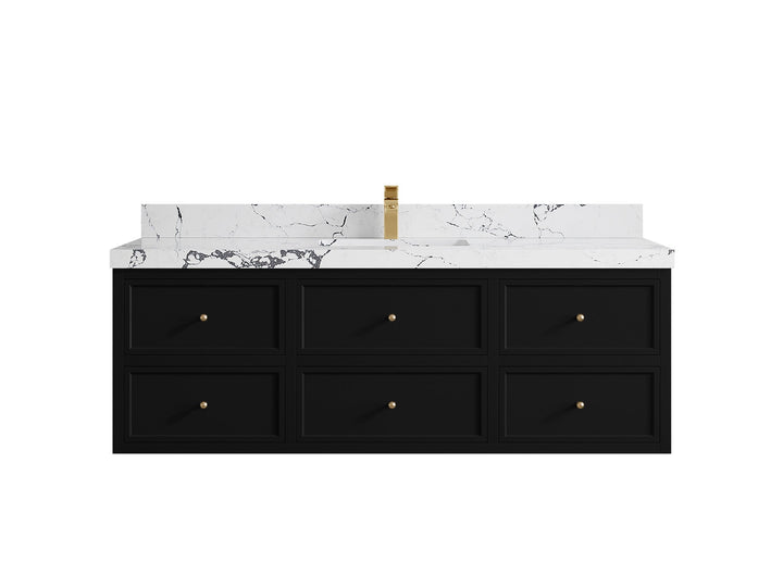 Roswell Floating 60 in. W x 22 in. D Single Sink Bathroom Vanity - photo 41