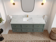 Roswell Floating 60 in. W x 22 in. D Single Sink Bathroom Vanity - photo 18