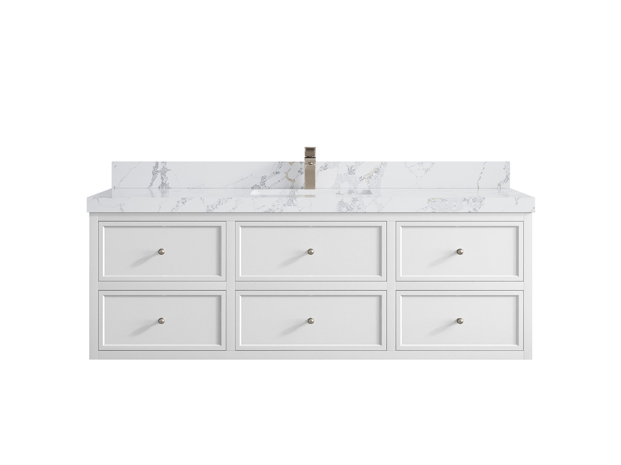 Roswell Floating 60 in. W x 22 in. D Single Sink Bathroom Vanity - Willow Bath and Vanity
