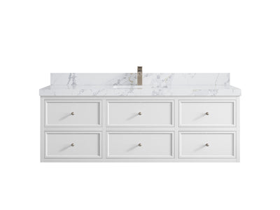 Roswell Floating 60 in. W x 22 in. D Single Sink Bathroom Vanity - Willow Bath and Vanity