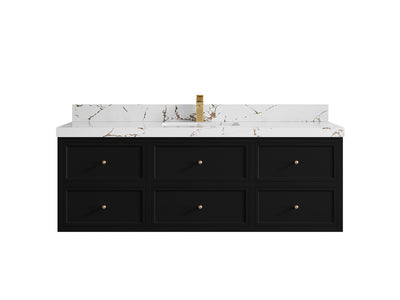 Roswell Floating 60 in. W x 22 in. D Single Sink Bathroom Vanity - Willow Bath and Vanity
