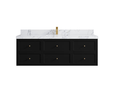 Roswell Floating 60 in. W x 22 in. D Single Sink Bathroom Vanity - Willow Bath and Vanity