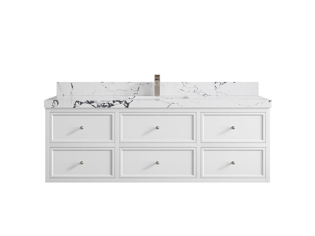 Roswell Floating 60 in. W x 22 in. D Single Sink Bathroom Vanity - Willow Bath and Vanity