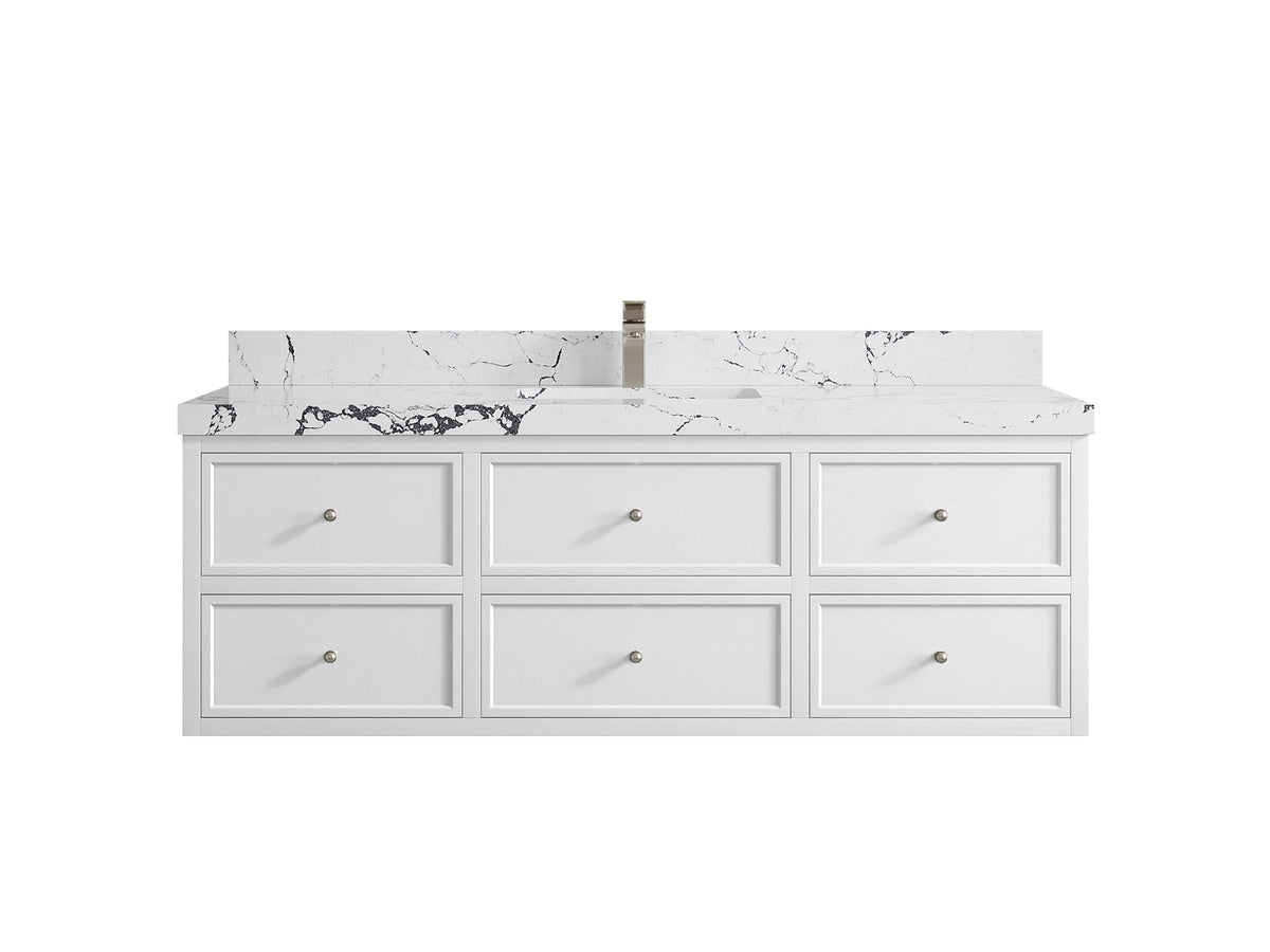 Roswell Floating 60 in. W x 22 in. D Single Sink Bathroom Vanity - Willow Bath and Vanity