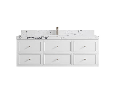Roswell Floating 60 in. W x 22 in. D Single Sink Bathroom Vanity - Willow Bath and Vanity