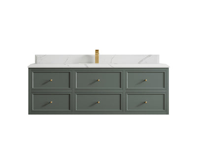 Roswell Floating 60 in. W x 22 in. D Single Sink Bathroom Vanity - Willow Bath and Vanity